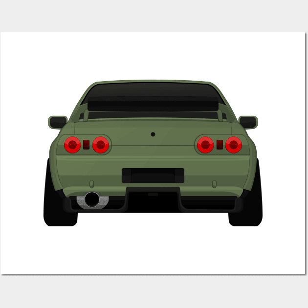 R32 rear Green Wall Art by VENZ0LIC